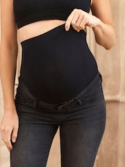 Seraphine Black Petite Overbump Maternity Slim-Fit Jeans - Image 7 of 8