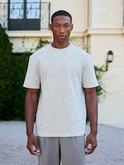 MAUVAIS Arlio Textured Relaxed Boxy T-Shirt - Imagen 2 de 6