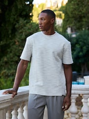 MAUVAIS Arlio Textured Relaxed Boxy T-Shirt - Imagen 3 de 6