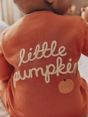 Orange Two Way Zip Baby Sleepsuit (0mths-3yrs) - Image 3 of 14