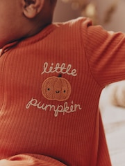 Orange Two Way Zip Baby Sleepsuit (0mths-3yrs) - Image 4 of 14