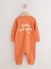 Orange Two Way Zip Baby Sleepsuit (0mths-3yrs) - Image 7 of 14