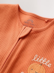 Orange Two Way Zip Baby Sleepsuit (0mths-3yrs) - Image 9 of 14