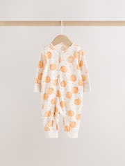 Neutral 3 Pack Two Way Zip Baby Sleepsuit (0mths-3yrs) - Image 9 of 16