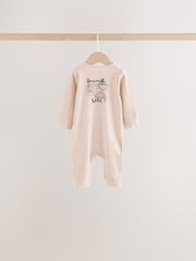 Neutral Brunch Two Way Zip Baby Sleepsuits 4 Pack (0mths-3yrs) - Image 4 of 10