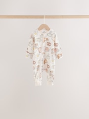Neutral Brunch Two Way Zip Baby Sleepsuits 4 Pack (0mths-3yrs) - Image 6 of 10