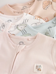 Neutral Brunch Two Way Zip Baby Sleepsuits 4 Pack (0mths-3yrs) - Image 8 of 10