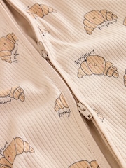 Neutral Brunch Two Way Zip Baby Sleepsuits 4 Pack (0mths-3yrs) - Image 9 of 10