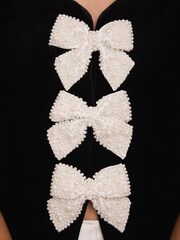 Mint Velvet Black Velvet Scallop Trim Top - Image 4 of 7