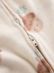 Sage Green Microfleece Two Way Zip Baby Sleepsuits 2 Pack - Image 12 of 14