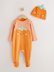 Πορτοκαλί κολοκύθα - Halloween Sleepsuit and Hat Set 2 Piece (0mths-2yrs) - Εικόνα 1 του 8