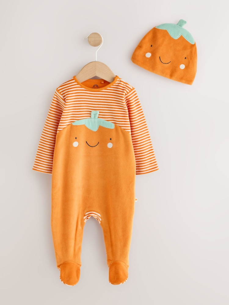 Πορτοκαλί κολοκύθα - Halloween Sleepsuit and Hat Set 2 Piece (0mths-2yrs) - Εικόνα 1 του 8 Πορτοκαλί κολοκύθα - Halloween Sleepsuit and Hat Set 2 Piece (0mths-2yrs) - Εικόνα 1 του 8