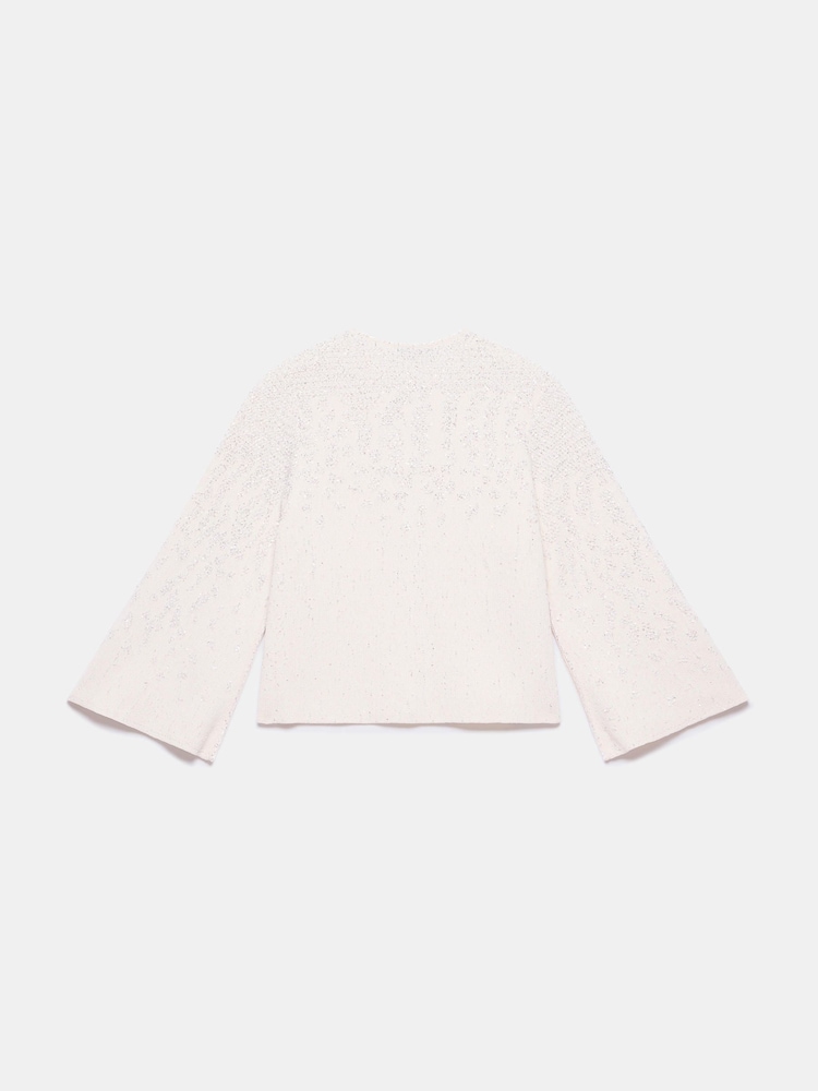 Mint Velvet Cream Sequin Embellished Cardigan - Image 7 of 7