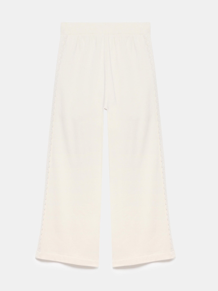 Mint Velvet Cream Cotton Blend Lace Trim Joggers - Image 6 of 6 Mint Velvet Cream Cotton Blend Lace Trim Joggers - Image 6 of 6