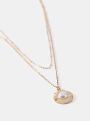 Mint Velvet Gold Plated Layered Pendant Necklace - Image 2 of 3