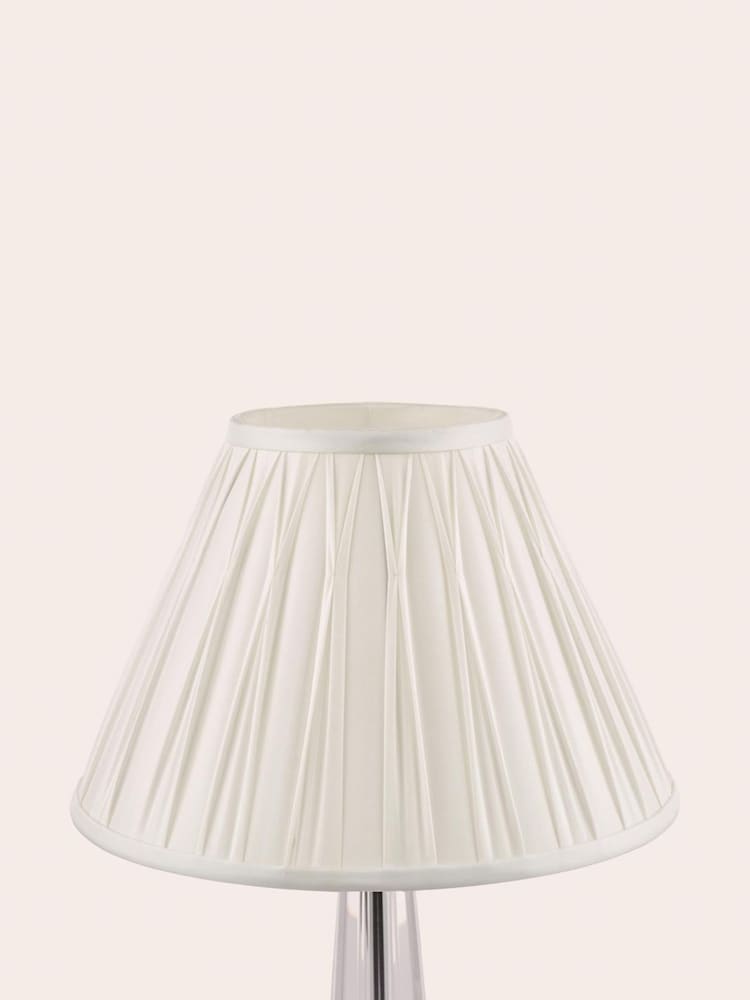 Laura Ashley White Fenn Silk Empire Easyfit Lamp Shade - Image 2 of 8