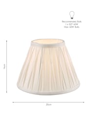 Laura Ashley White Fenn Silk Empire Easyfit Lamp Shade - Image 4 of 8