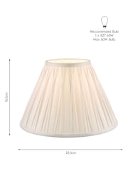Laura Ashley White Fenn Silk Empire Easyfit Lamp Shade - Image 5 of 8