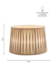 Laura Ashley Natural Gathered Pleat Easyfit Lamp Shade - Image 3 of 5