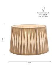 Laura Ashley Natural Gathered Pleat Easyfit Lamp Shade - Image 4 of 5