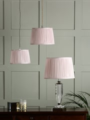 Laura Ashley Pink Hemsley Pleated Silk Empire Easyfit Lamp Shade - Image 2 of 7