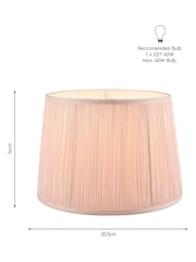Laura Ashley Pink Hemsley Pleated Silk Empire Easyfit Lamp Shade - Image 5 of 7