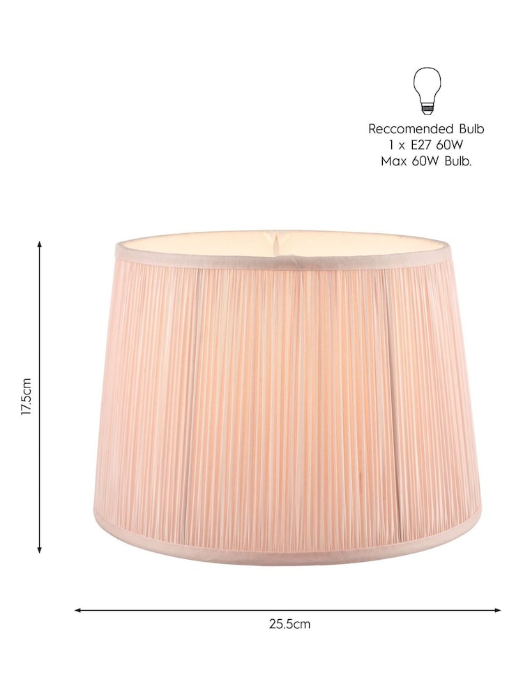 Laura Ashley Pink Hemsley Pleated Silk Empire Easyfit Lamp Shade - Image 7 of 7 Laura Ashley Pink Hemsley Pleated Silk Empire Easyfit Lamp Shade - Image 7 of 7