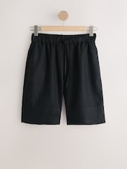 Black N. Premium 100% Linen Knee Shorts - Image 5 of 7