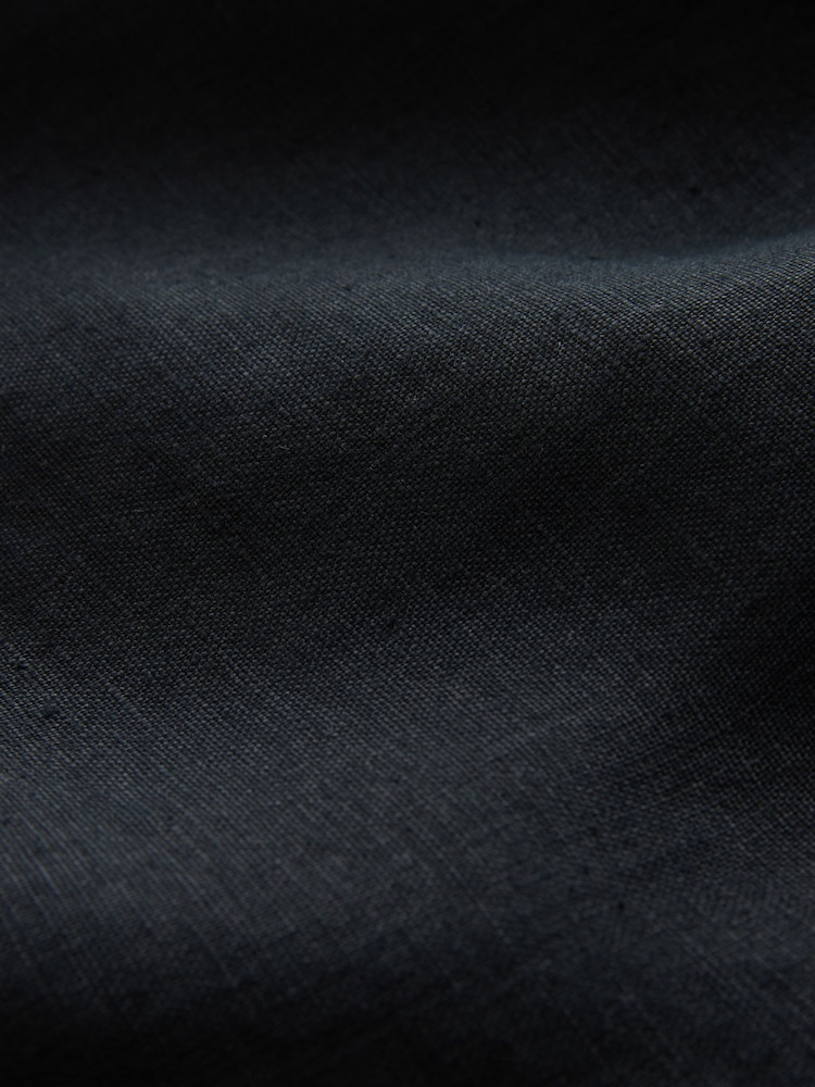 Black N. Premium 100% Linen Knee Shorts - Image 7 of 7
