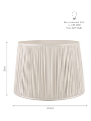 Laura Ashley Silver Hemsley Pleated Silk Empire Easyfit Lamp Shade - Image 10 of 10