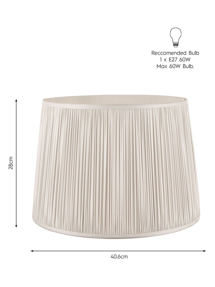 Laura Ashley Silver Hemsley Pleated Silk Empire Easyfit Lamp Shade - Image 10 of 10 Laura Ashley Silver Hemsley Pleated Silk Empire Easyfit Lamp Shade - Image 10 of 10