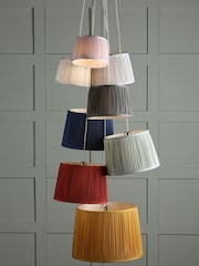 Laura Ashley Silver Hemsley Pleated Silk Empire Easyfit Lamp Shade - Image 4 of 10