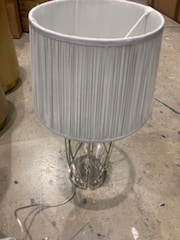 Laura Ashley Silver Hemsley Pleated Silk Empire Easyfit Lamp Shade - Image 5 of 10