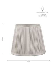 Laura Ashley Silver Hemsley Pleated Silk Empire Easyfit Lamp Shade - Image 6 of 10