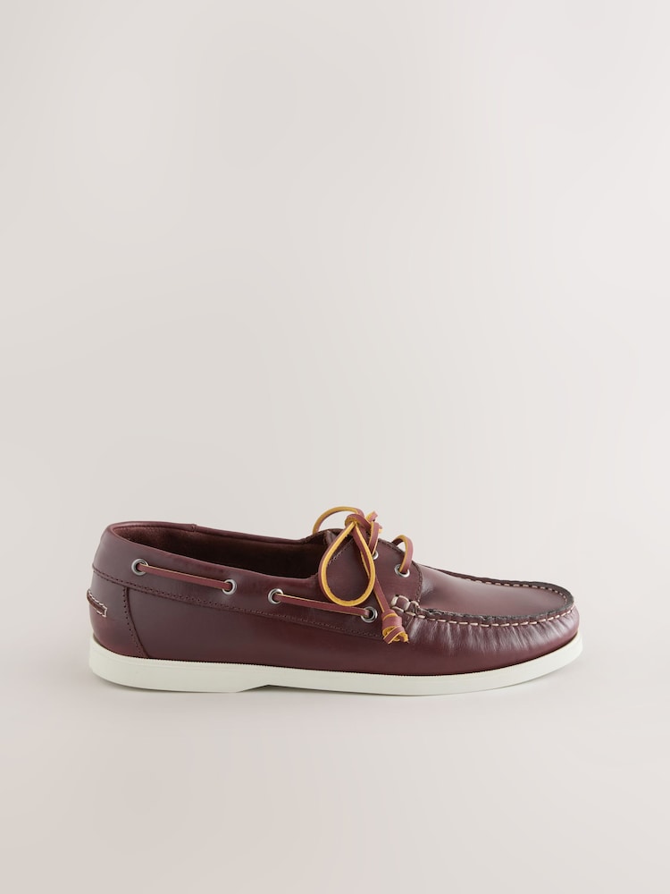 Tan Brown Leather Boat Shoes - Image 2 of 6 Tan Brown Leather Boat Shoes - Image 2 of 6