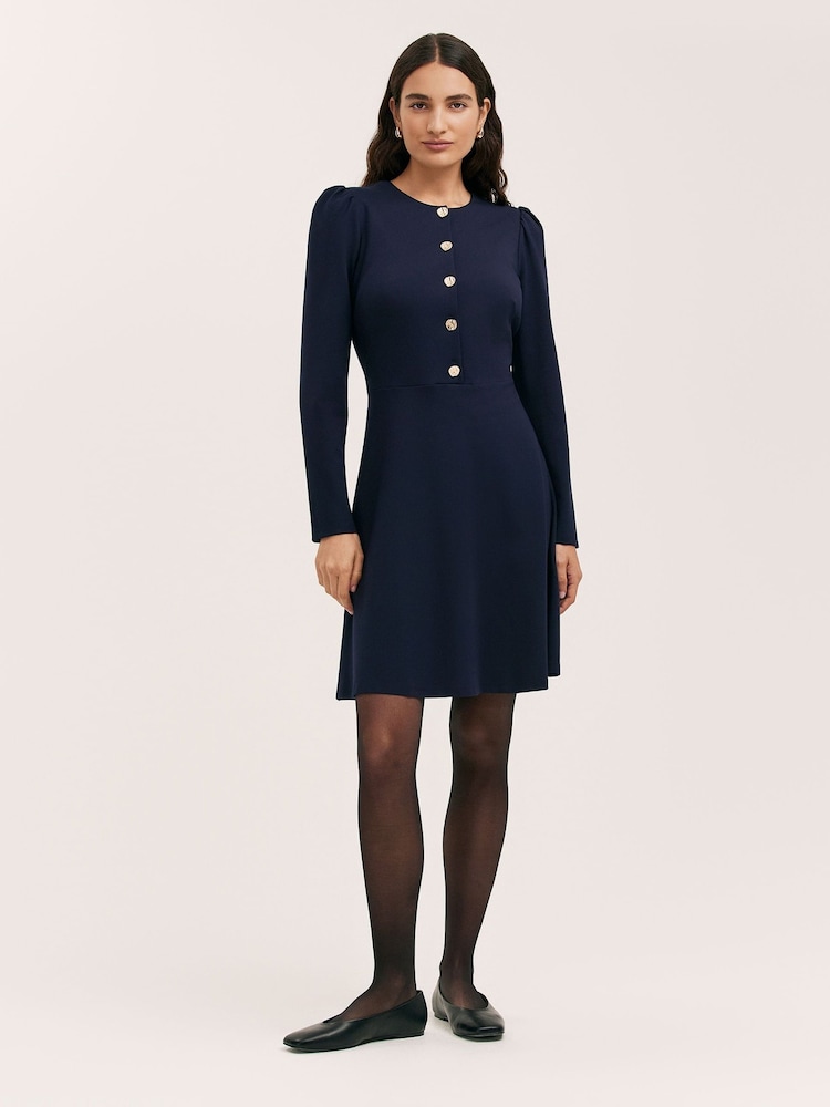 Finery Blue Rae Dress - Image 1 of 3 Finery Blue Rae Dress - Image 1 of 3