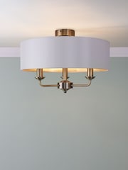 Laura Ashley Cream Sorrento Flush Fitting Ceiling Light - Image 1 of 6