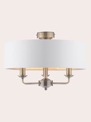 Laura Ashley Cream Sorrento Flush Fitting Ceiling Light - Image 3 of 6