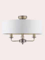 Laura Ashley Cream Sorrento Flush Fitting Ceiling Light - Image 4 of 6