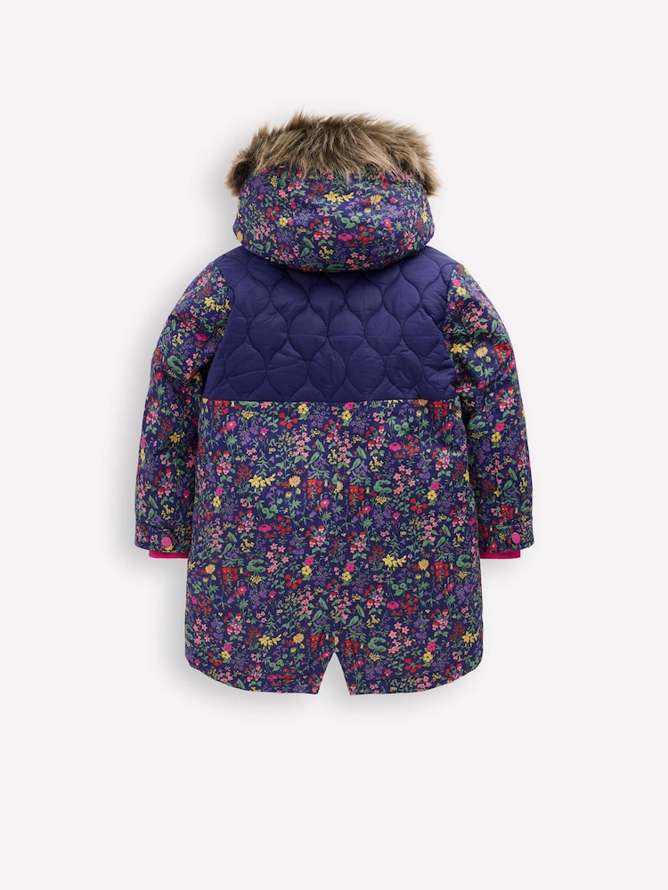 Boden Blue Joni Quilted Parka Coat - Image 2 of 5 Boden Blue Joni Quilted Parka Coat - Image 2 of 5