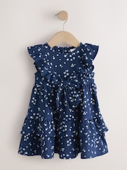 Navy Tiered Summer Dress (3mths-7yrs) - Image 1 of 4