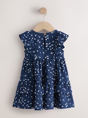 Navy Tiered Summer Dress (3mths-7yrs) - Image 2 of 4
