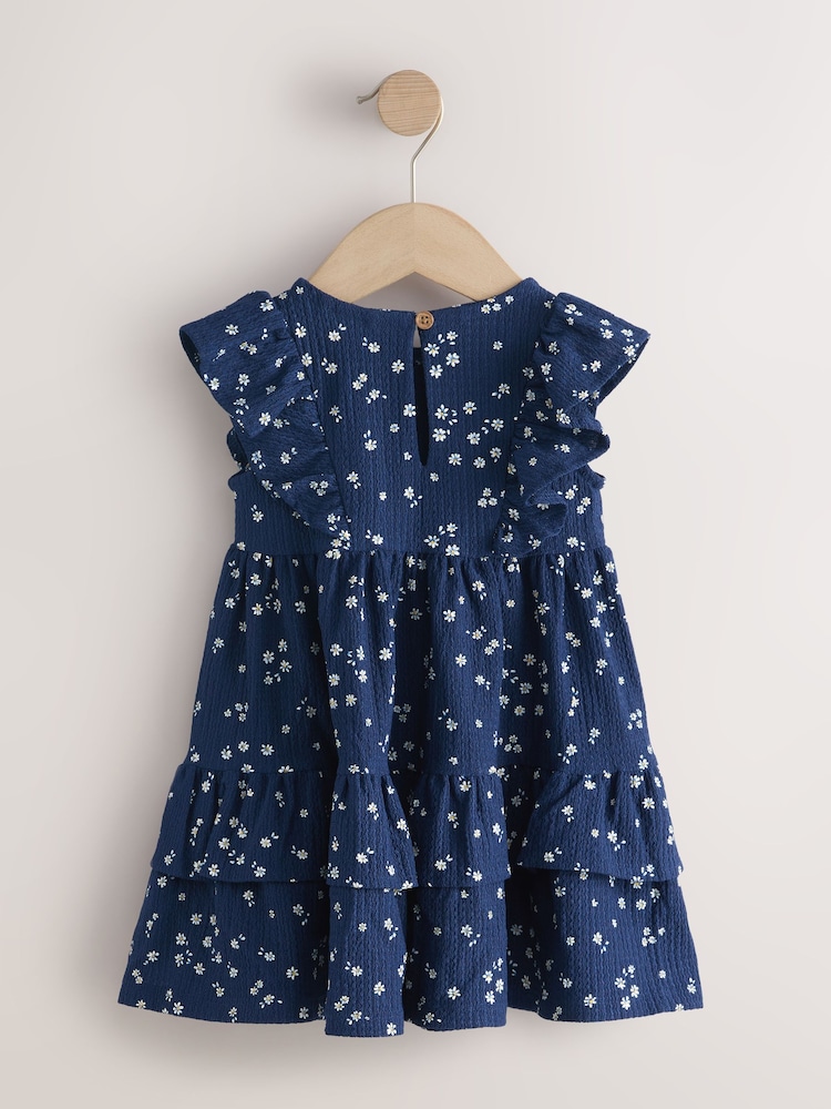 Navy Tiered Summer Dress (3mths-7yrs) - Image 2 of 4