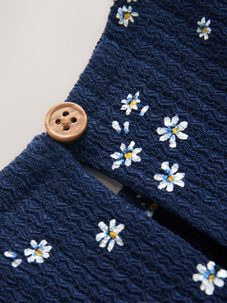 Navy Tiered Summer Dress (3mths-7yrs) - Image 4 of 4