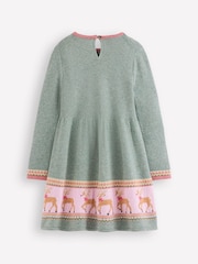 Boden Green Fair Isle Knitted Dress - Image 2 of 3