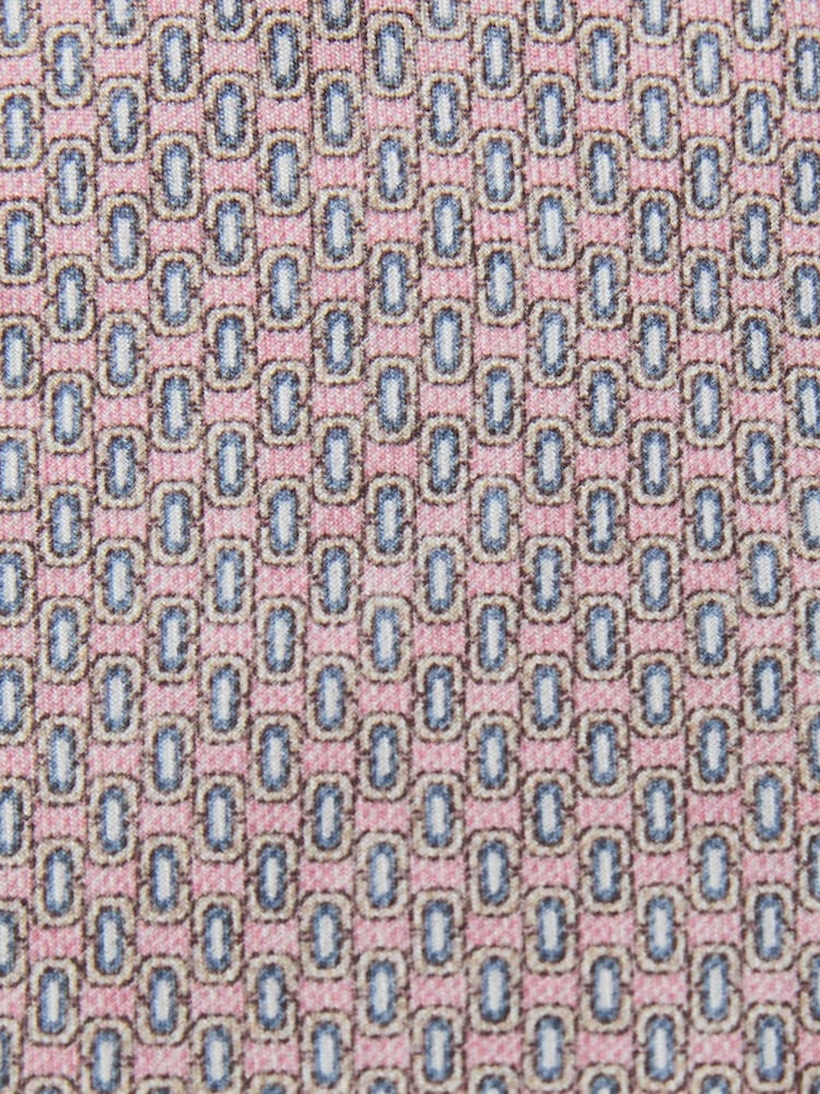 Rose tendre - Reiss Emilio Silk Micro Geometric-Print Tie - Image 5 de 5