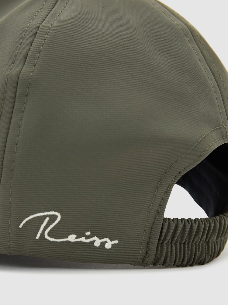 Reiss Khaki Green Caleb Technical Logo-Embroidered Baseball Hat - Image 5 of 5