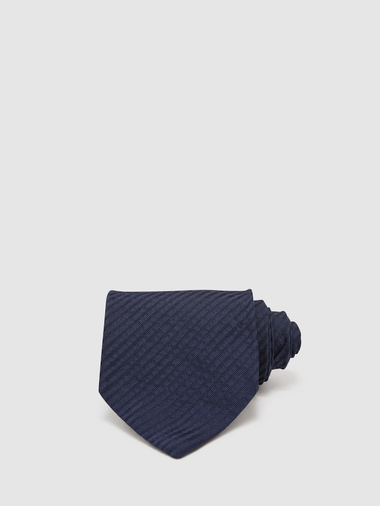 Reiss Navy Vittorio Tie - Image 1 of 5