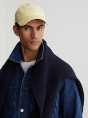 Reiss Powder Yellow Luzon Monogram-Embroidered Baseball Hat - Image 2 of 5