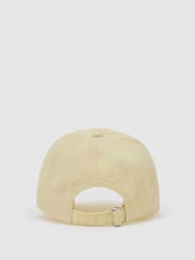 Reiss Powder Yellow Luzon Monogram-Embroidered Baseball Hat - Image 4 of 5